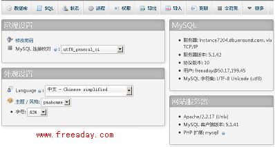 phpmyadmin中文面板