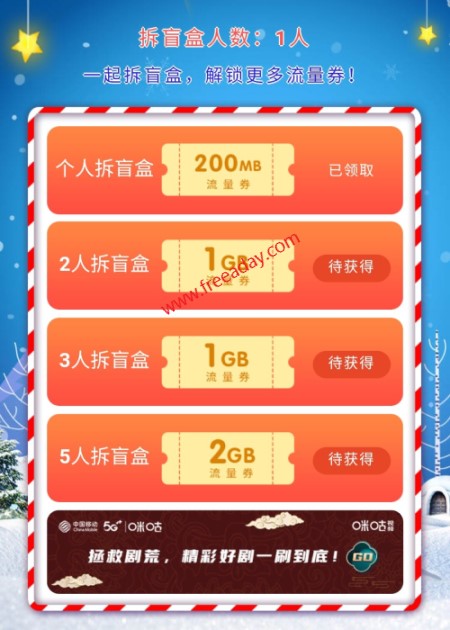 拆盲盒领流量