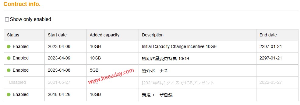 infini-cloud领取免费的35g